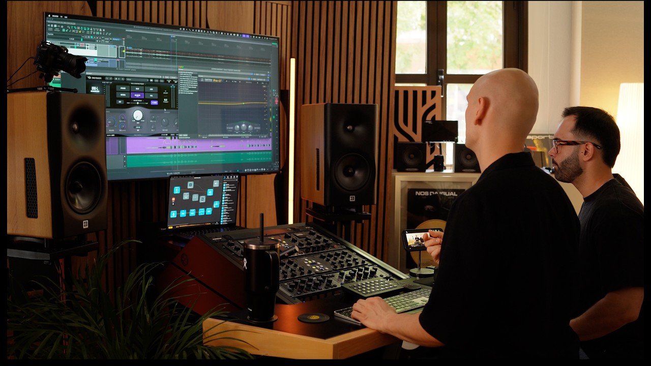 Ruslan y Unai trabajando en el estudio